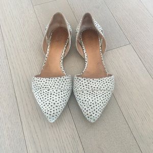 Madewell d’orsay flats in spotted leather size 6